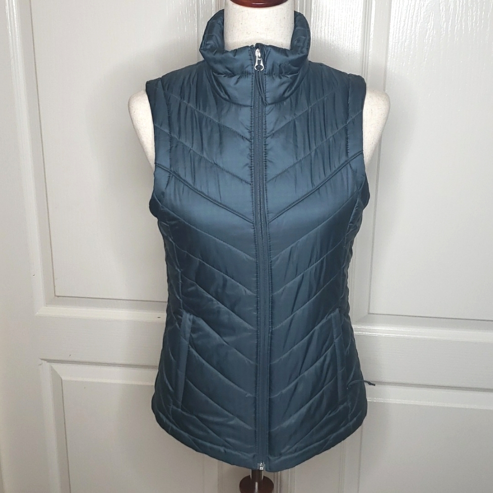 Columbia Omni-Heat Dark Green Vest Size Xs